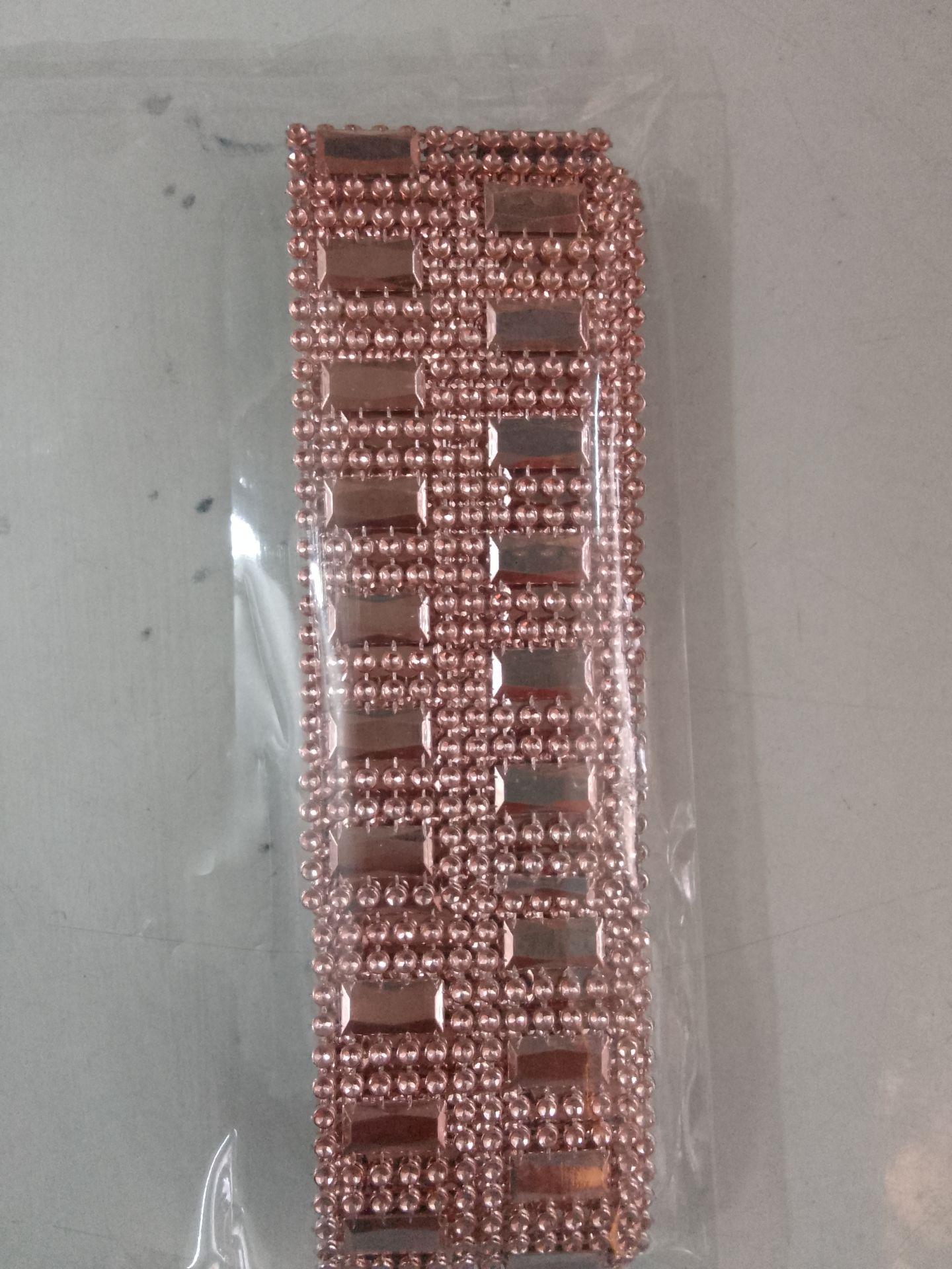 Bling bling (Rhinestone cake Ribbon) rose gold