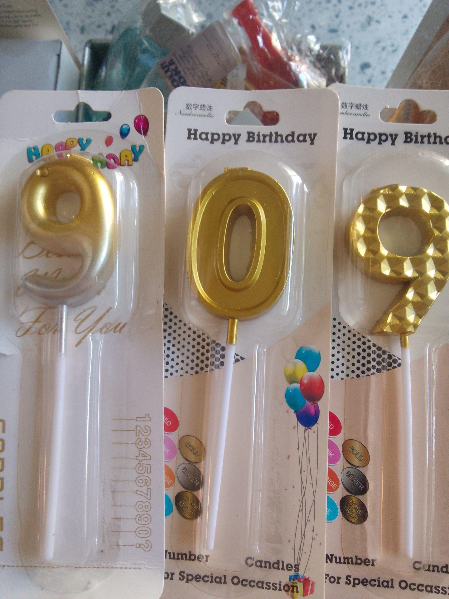 Number Candle (gold)